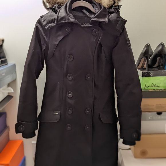 Nobis Tula Peacoat Down Parka Jacket Women's XXS Black Authentic - Picture 2 of 8